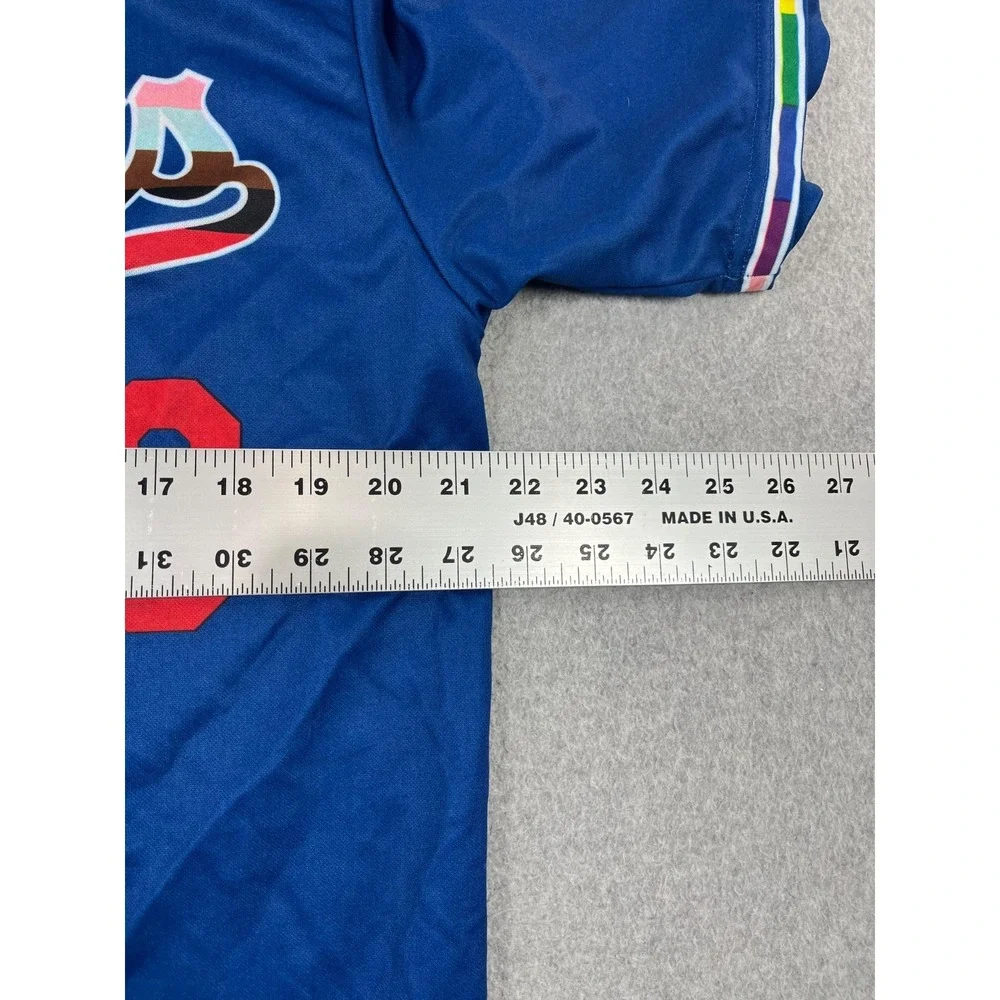 Los Angeles Dodgers Pride Night Jersey Mens XL Blue Jason Heyward  SGA